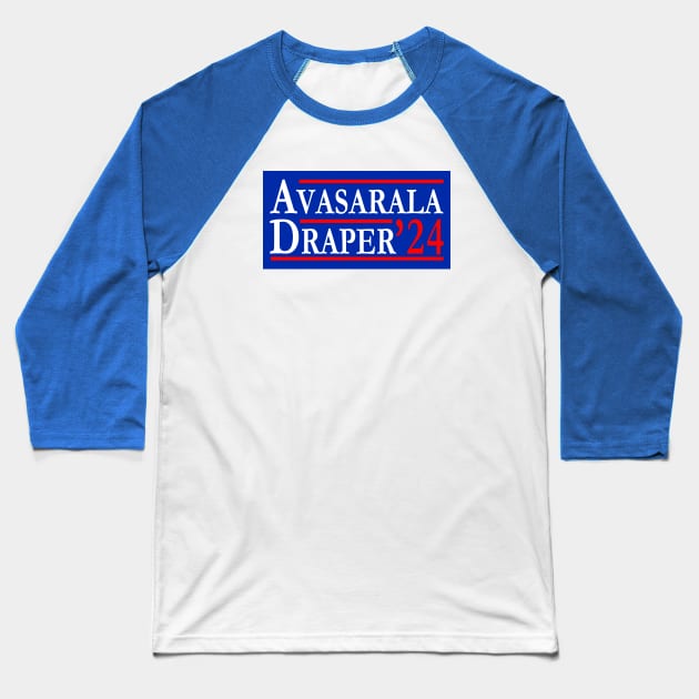 Avasarala Draper Candidates Earth Mars Belt Elections 2024 Baseball T-Shirt by Electrovista